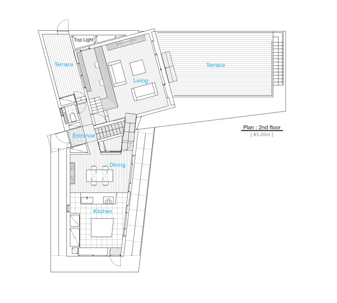 Les Aventuriers - Shun Hirayama Architecture second floor plan