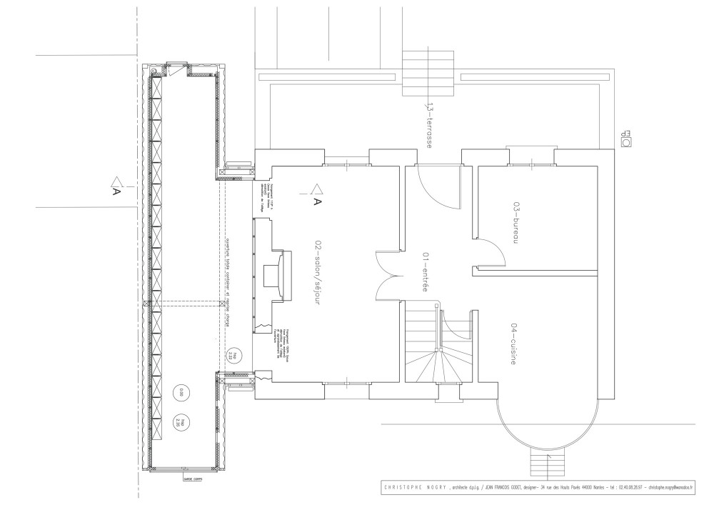 House extension - Christophe Nogry ground floor plan