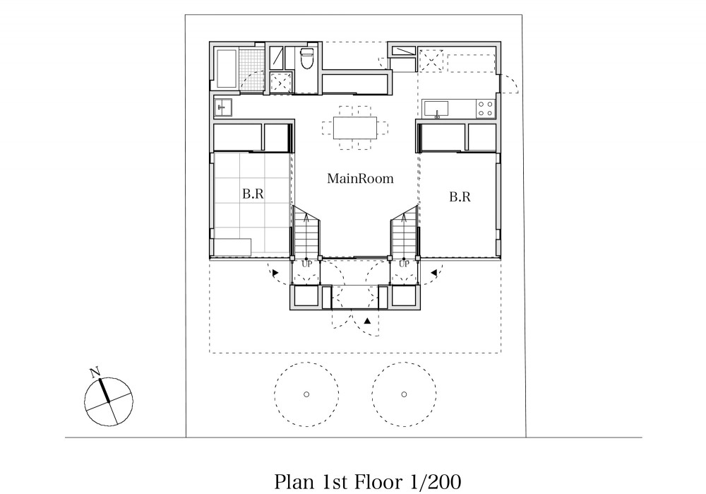 TTN House - Miyahara Architect Office first floor plan