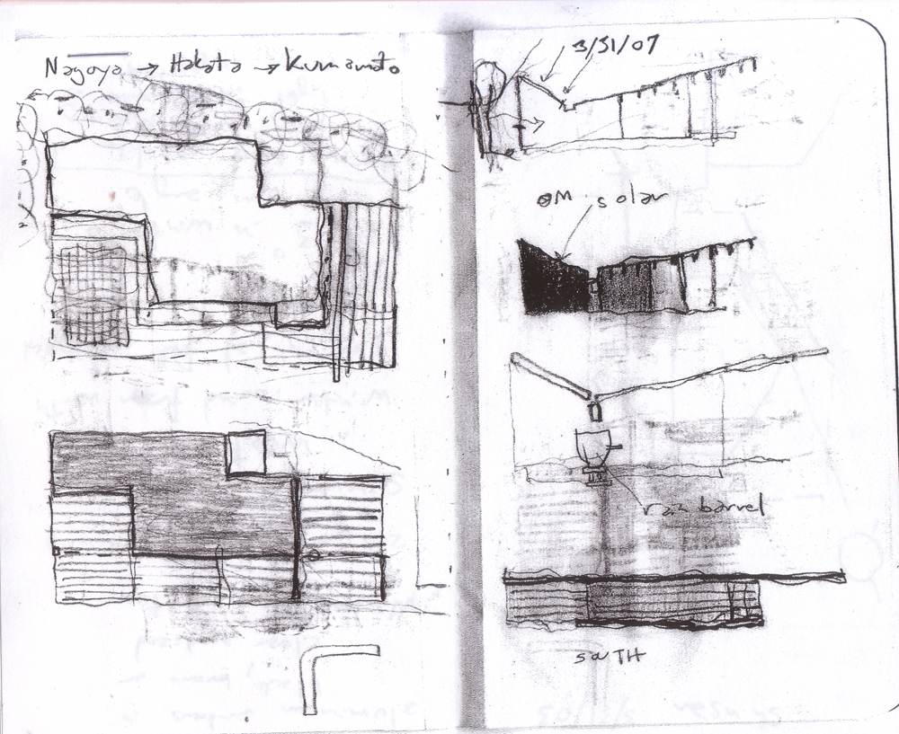 B House - Anderson Anderson Architecture - Nishiyama Architects sketches
