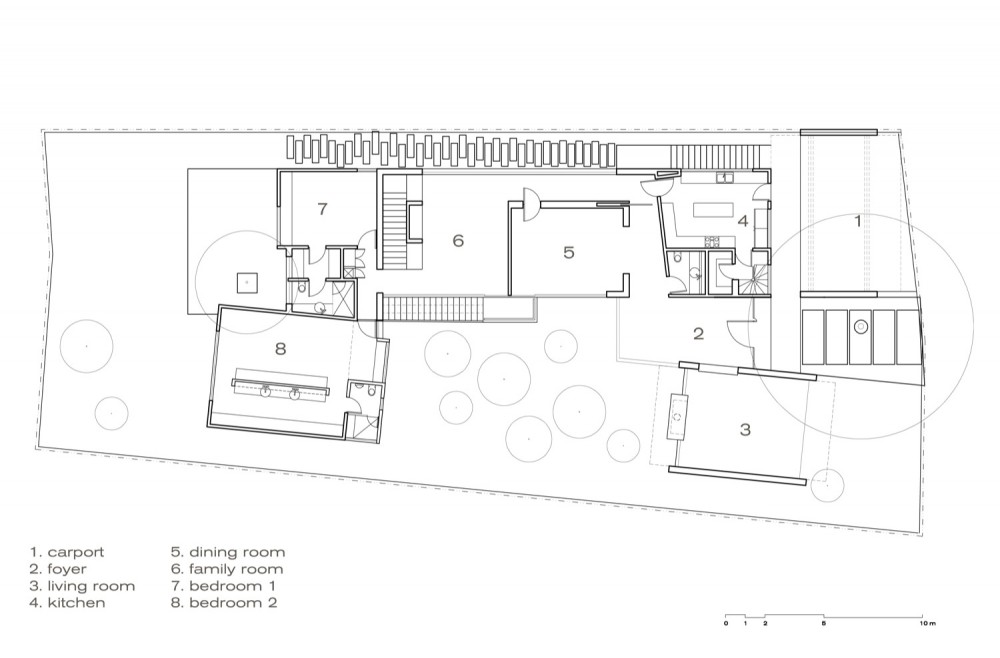 Torres House - GLR Arquitectos level 01 plan