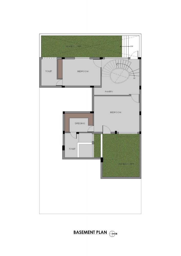 Gairola House - Anagram Architects basement floor plan