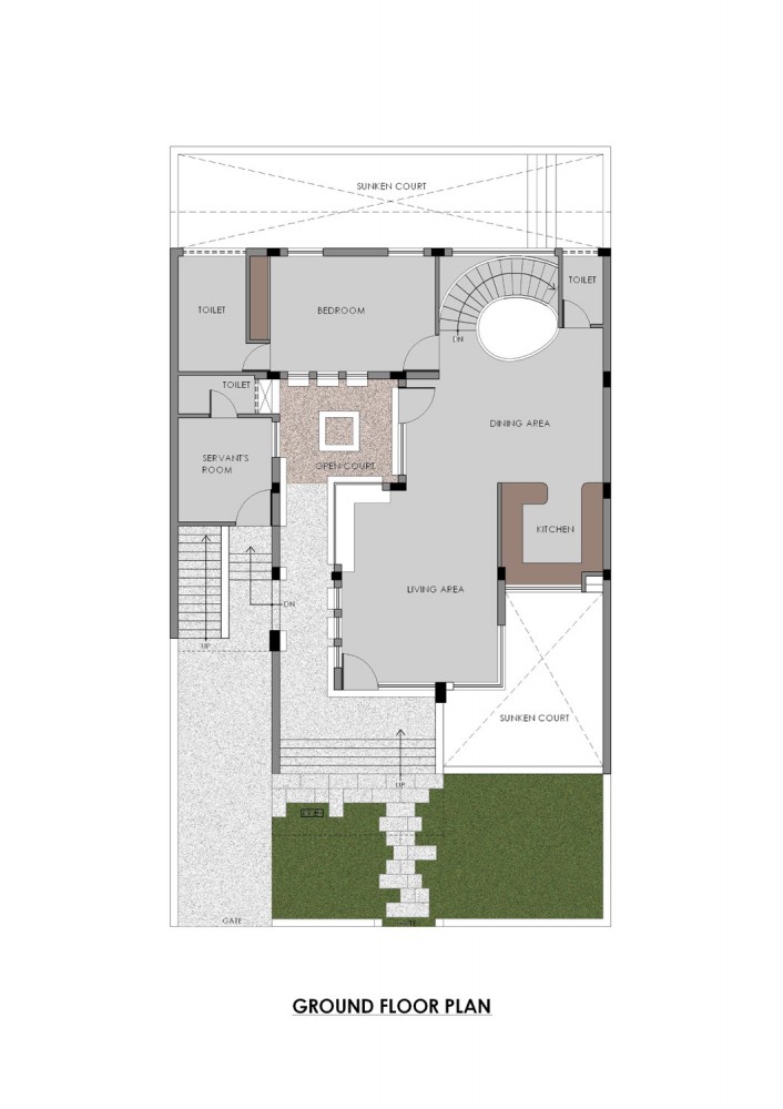 Gairola House - Anagram Architects ground floor plan