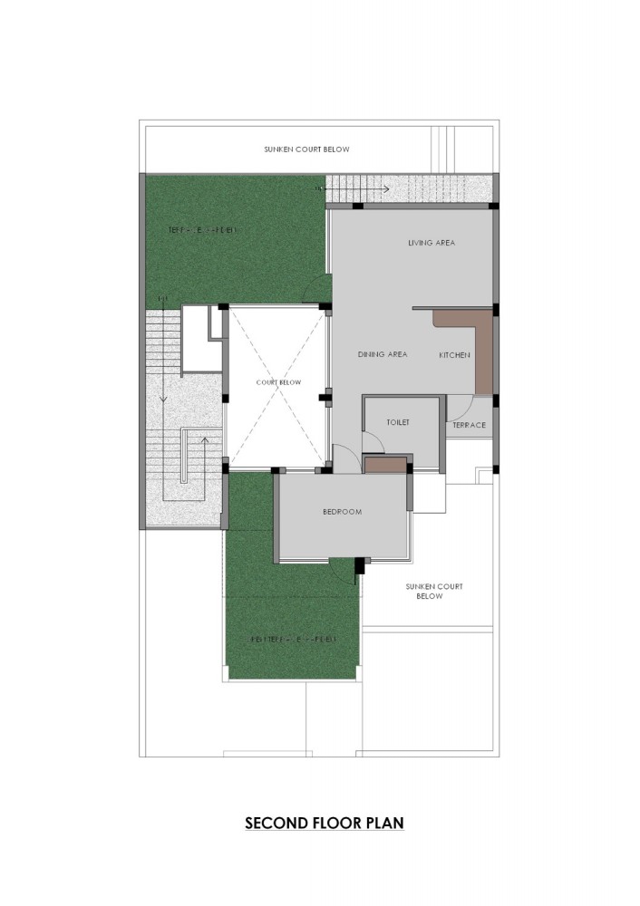Gairola House - Anagram Architects second floor plan