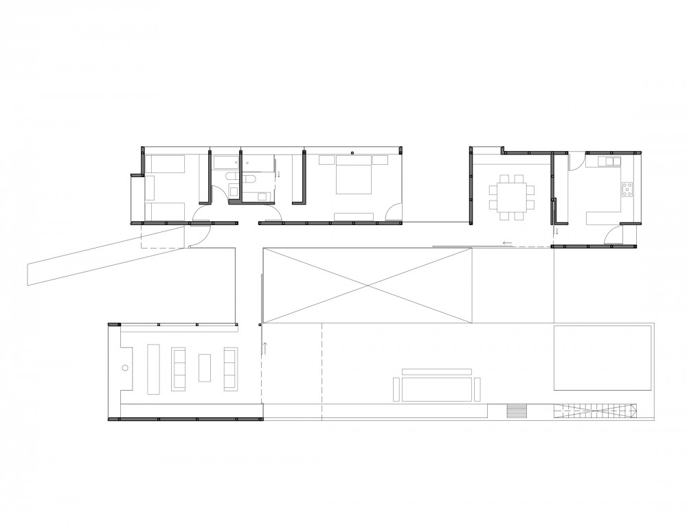 Los Molles House - Oltmann Ahlers W. - Oltmann Ahlers G. - dRN Arquitectos level 01 plan