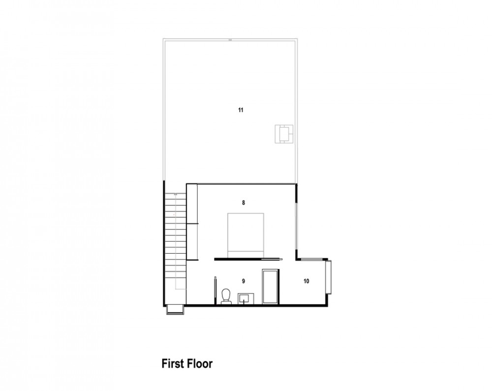 Bonnet Hill House - Dock4 Architecture first floor plan
