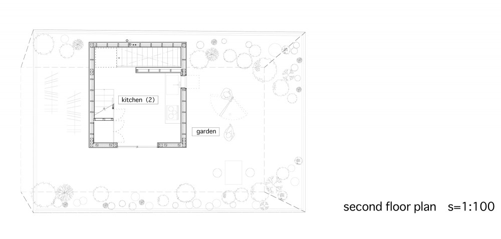 Between - Katsuhiro Miyamoto & Associates second floor plan