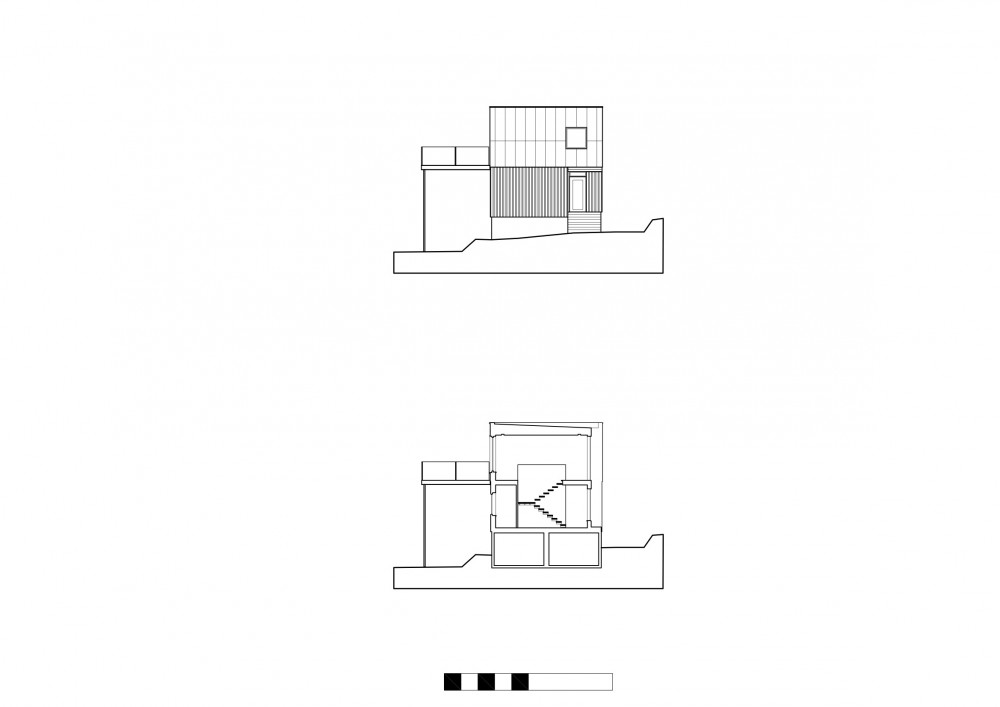 Plastic House - Unit Arkitektur AB elevation & section