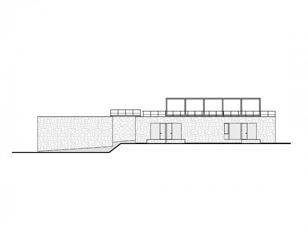 House in the Woods - Parque Humano pool area elevation